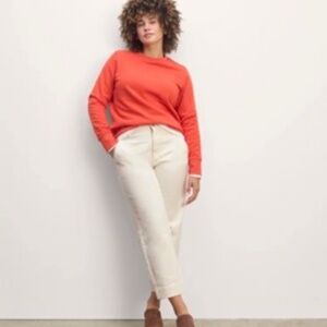 Everlane Utility Straight Pant in Bone | Size 4